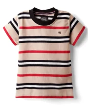 Noddy Knitted Half Sleeves Striped Tee With Coordinating Short Co-ord Set - Image 2