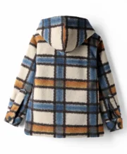 Noddy Full Sleeves Checked  Hodded Shacket - Image 2