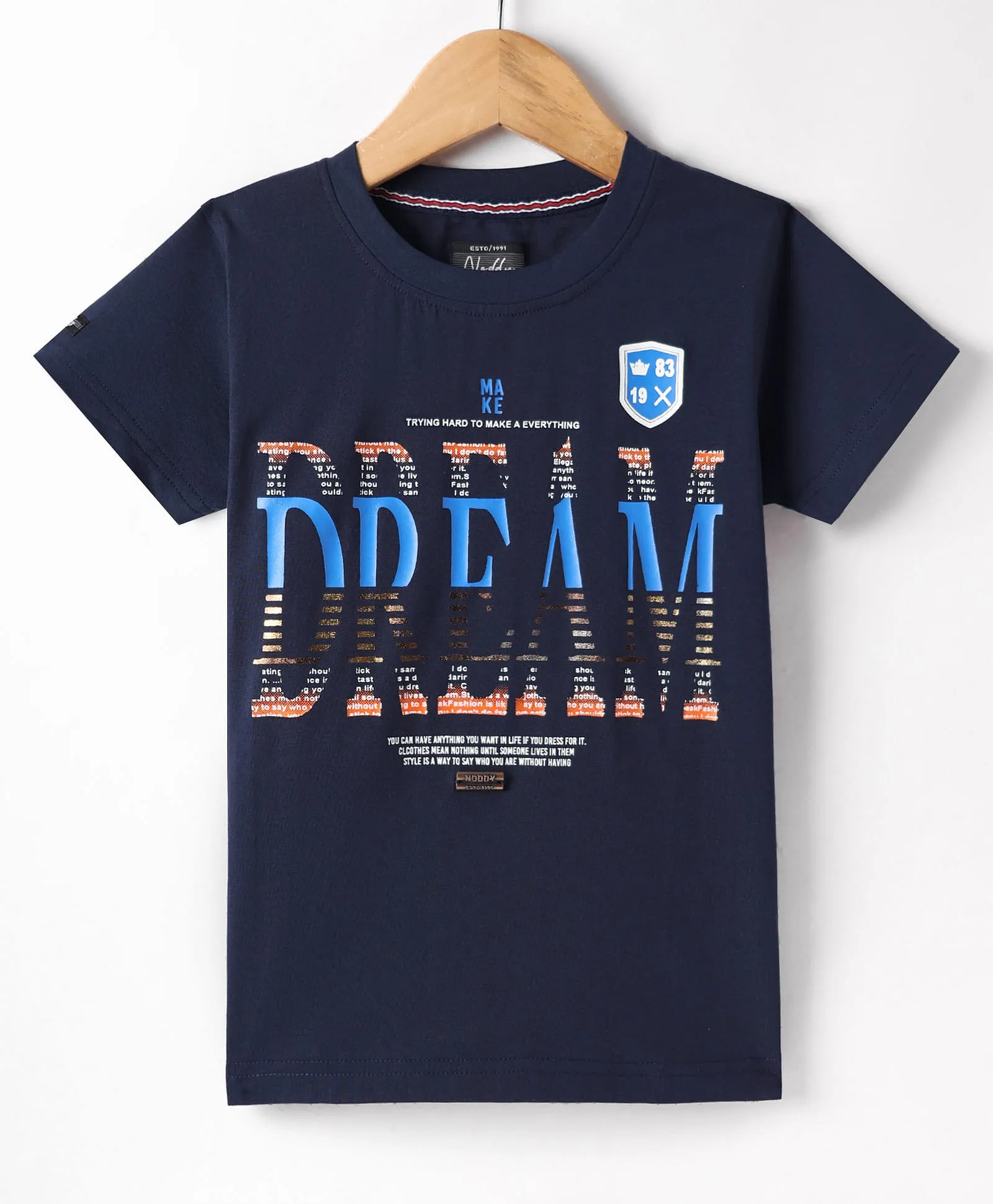 NTO4816-NAVY-599 Noddy Knitted Tee - Image 1